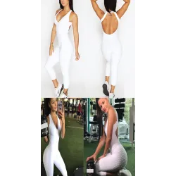 Sleeveless jumpsuit for women - one piece bodysuit