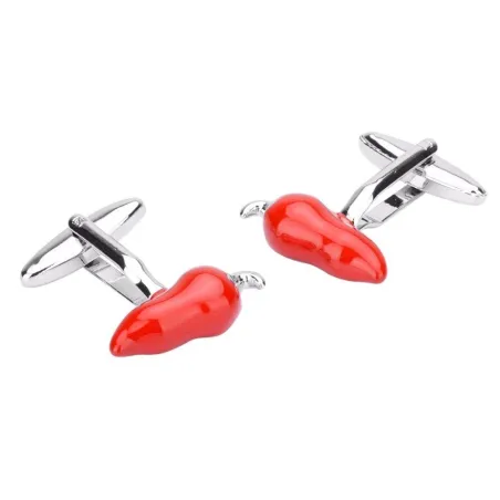 Boutons de manchette au piment rouge - 2 pièces