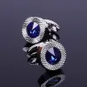 Blue crystal cone cufflinks - 2pcs