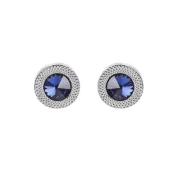 Blue crystal cone cufflinks - 2pcs