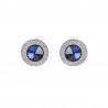 Round blue crystal cufflinks - 2 piecesCufflinks