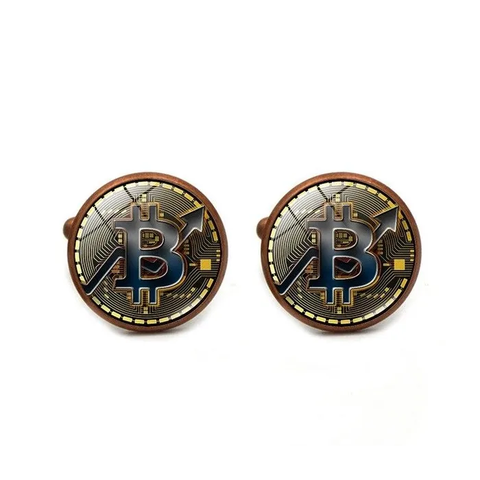 Criptovaluta - gemelli rotondi - 2 pezzi