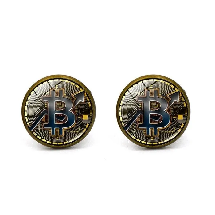 Criptovaluta - gemelli rotondi - 2 pezzi