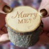 Día de San ValentínWooden ring holder case - ring engagement - marry me logo