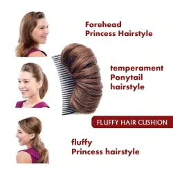 Cheveux synthétiques - coussin volumateur invisible - peigne avec perruque