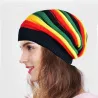 Gebreide kleurrijke muts - reggaestijlPetten & Hoeden