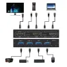 KVM 4K switch splitter - HDMI - USB - delt skærm - med 2 porte