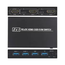 KVM 4K switch switch - HDMI - USB - delad bildskärm - med 2 portar