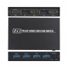KVM 4K switch splitter - HDMI - USB - gedeelde monitor - met 2 poortenSplitters