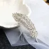 Kristallfeder - Blatt - Haarspange
