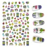 pegatinas de uñasPegatinas para decoración de uñas: flores de colores y dibujos animados