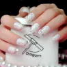 Adesivi per nail art - fiore bianco e nero e pizzo - 10-50 pezzi