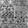 Nailart stickers - zwart & wit bloem & kant - 10 - 50 stuksNagelstickers