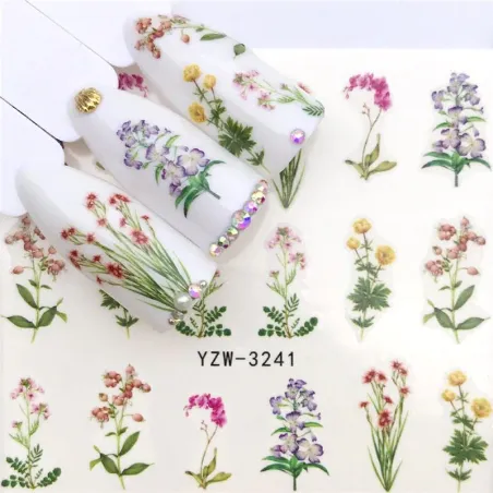 Nail art stickers - water transfer - flowers - fairy - eyes - lace