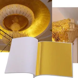 8 - 14 cm - Folienpapierbögen - Gold - Silber - Heim - Kunsthandwerk - Dekoration - 100 Stück