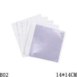 8 - 14 cm - Folienpapierbögen - Gold - Silber - Heim - Kunsthandwerk - Dekoration - 100 Stück