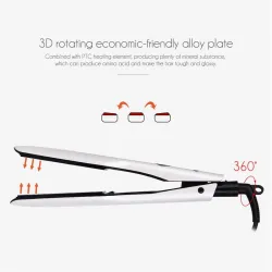 3D rotating professional hair straightener - fast heating - wide heating plate - LCD screenHair straighteners