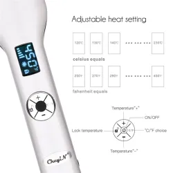 3D rotating professional hair straightener - fast heating - wide heating plate - LCD screenHair straighteners