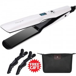 3D rotating professional hair straightener - fast heating - wide heating plate - LCD screen