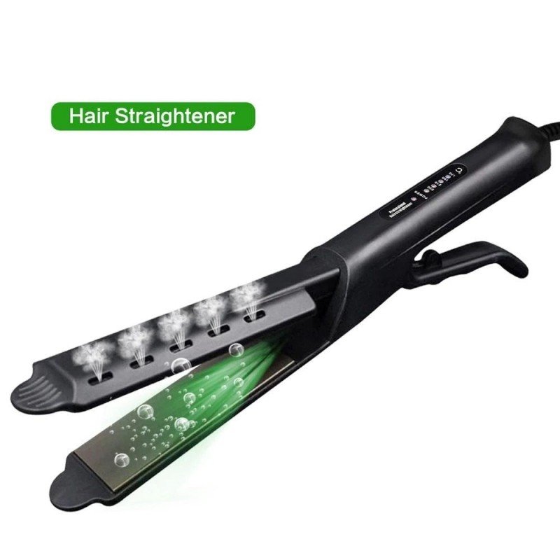 Hair straightener with temperature control - tourmaline ceramic - wet / dry hair