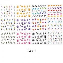Nagelkunststickers met veren - 12 stuksNagelstickers