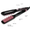 2 in 1 hair straightener / brush - volumizing hair iron - with temperature control