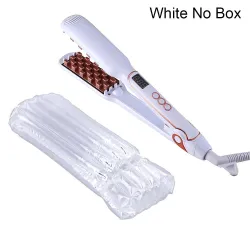 Volumizing hair straightener / curler / brush comb - corn shaped ceramic plates - LCD displayHair straighteners