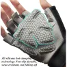 Gevoerde gymhandschoenen - antislip siliconen grip - met polsbandFitness