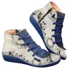 BotasBotas de encaje retro - plano - cremallera lateral - cuero