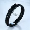 Braided leather bracelet - stainless steel charms - custom made namesBracelets