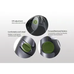 M618GX - 1600 DPI - mouse wireless verticale ergonomico - ottico - 6 pulsanti - con custodia in silicone