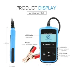AB101 - 12V - 100 to 2000 CCA - car battery tester - diagnostic tool