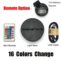 Luces & Iluminaciónbúho 3D - Lámpara de noche LED - USB - control táctil / control remoto
