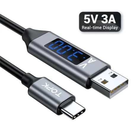 Cavo di ricarica rapido - USB-C - Tensione / visualizzazione corrente - dati / sincronizzazione