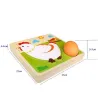 De madera3D rompecabezas de madera - multicapa rompecabezas - hen poner huevos - crecimiento de pollo - juguetes educativos