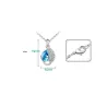 CollarColgante de hoja & cristal - collar de acero inoxidable