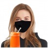 Mouth / face protective mask - reusable - with straw hole for drinking