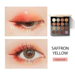 Styl egipski - paleta cieni do powiek - holograficzny - pigment błyszczący / matowy / brokatowy - 16 kolorówOczy