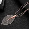 CollarShiny leave pendant necklace for women