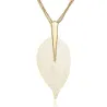 CollarShiny leave pendant necklace for women