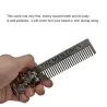 Gentlemen styling comb - beard hair - metal - with bearded man emblem