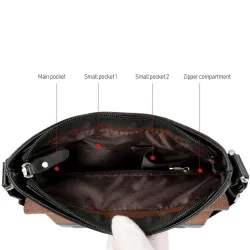 POLO - leren crossbody / schoudertas - geruit designTassen