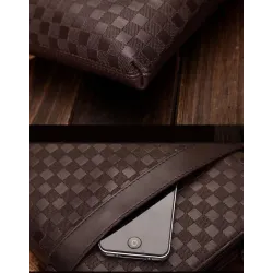 POLO - leren crossbody / schoudertas - geruit designTassen
