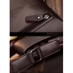 POLO - leather crossbody / shoulder bag - plaid design