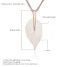 CollarShiny leave pendant necklace for women