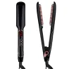 Volumizing hair straightener / curler / brush comb - corn shaped ceramic plates - LCD displayHair straighteners