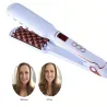 Volumizing hair straightener / curler / brush comb - corn shaped ceramic plates - LCD displayHair straighteners