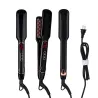 Volumizing hair straightener / curler / brush comb - corn shaped ceramic plates - LCD displayHair straighteners