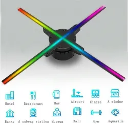 3D hologram projector fan - 576 LEDs - WiFi/PC Control