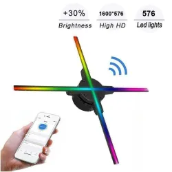 3D hologram projector - display - fan blades - 576 LED - WiFi / PC control - 56 cm